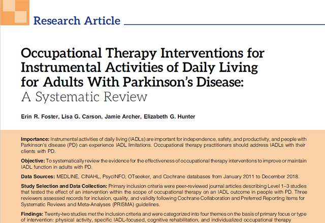 Parkinson's Research