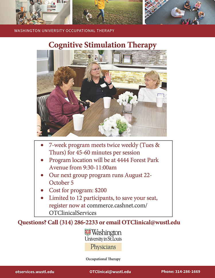 Cognitive Stimulation Therapy Group Program - Occupational Therapy Services